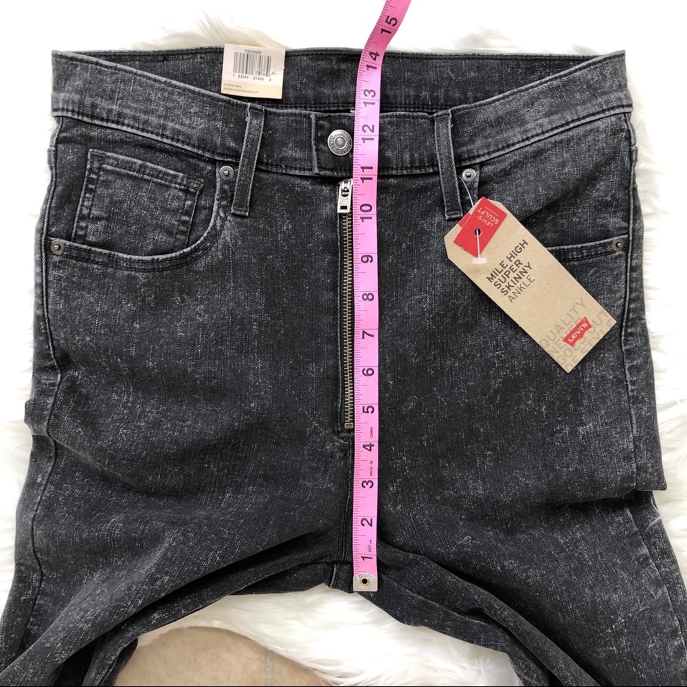NWT Levi’s Mile High Super Skinny Ankle Moto Jeans - Picture 6 of 8